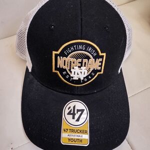 47 Brand Notre Dame Youth Trucker Hat - Black and Gold
